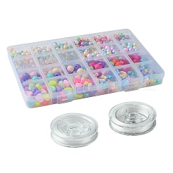 Набор украшений из эластичных браслетов из акрилового бисера своими руками&nbsp;DIY-FS0005-71