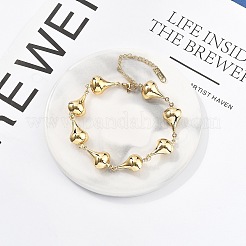 Браслеты-цепочки из нержавеющей стали 304 для женщин&nbsp;BJEW-U021-08G-02