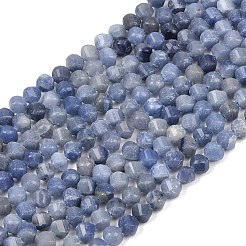 Природные голубые авантюрин бисером пряди&nbsp;G-P611-C20-01