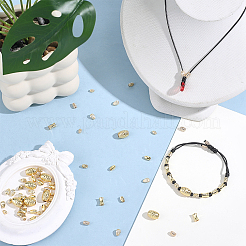 80шт 8 стиля латунные бусины&nbsp;KK-BBC0022-35