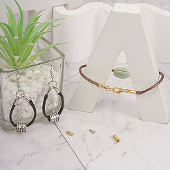 240шт 6 стильный латунный конец шнура&nbsp;KK-TA0001-28