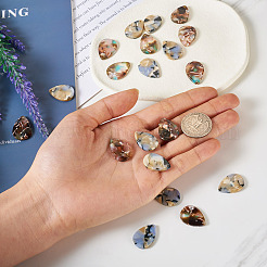 20 шт. 2 цвета подвески из ацетата целлюлозы (смолы)&nbsp;OACR-TA0002-62