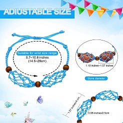 12шт регулируемый плетеный нейлоновый шнур макраме мешочек изготовление браслета&nbsp;AJEW-SW00010-06