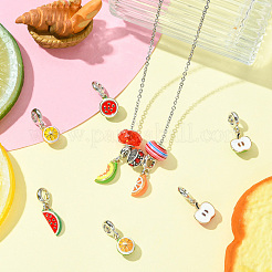 8 шт. 8 стиля сплав эмаль европейские подвески-шармы&nbsp;ENAM-CJ0007-04