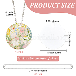 45 шт. пустые двухсторонние алюминиевые подвески с термопереносом&nbsp;DIY-SP0006-29A