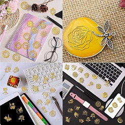 Никель-металлические водонепроницаемые самоклеящиеся наклейки с картинками&nbsp;DIY-WH20016-058