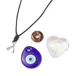 3 шт. 3 стиля регулируемых вощеных полиэфирных шнуров для изготовления ожерелий AJEW-JB01308