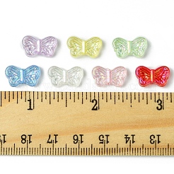 105 шт. 7-цветные переливающиеся прозрачные акриловые бусины с УФ-покрытием&nbsp;OACR-FS0001-88