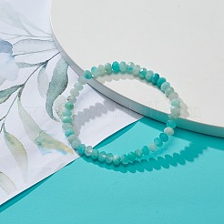 Браслеты из бисера rondelle из натурального амазонита для женщин&nbsp;BJEW-JB08956-03