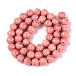 Окрашенные синтетические нити окаменелых бусин&nbsp;G-T139-8mm-66D