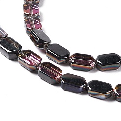 Стеклянные бусины с гальваническим покрытием &nbsp;EGLA-L042-HP04