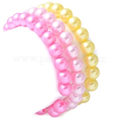 3шт 3 цвета АБС пластик имитация жемчуга тянущиеся браслеты&nbsp;BJEW-JB11585