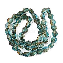 Стеклянные бусины с гальваническим покрытием &nbsp;EGLA-N012-09D