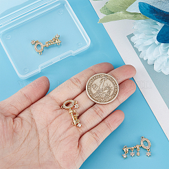 5шт латунные подвески из кубического циркония&nbsp;KK-BBC0003-05