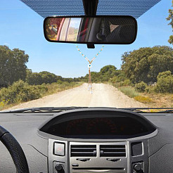 Подвесные украшения для автомобиля из стекла и жемчуга&nbsp;HJEW-DR00017