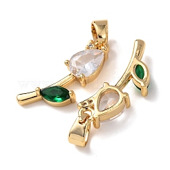 Латунные микро проложить кубического циркония подвески&nbsp;KK-A284-13G-03