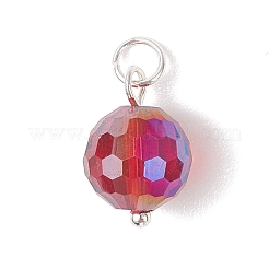 Подвески из прозрачного стекла с цветным покрытием AB&nbsp;PALLOY-JF04972-02