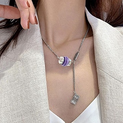 20 шт. бусины из смоляных стразов в форме фонаря с полосатым узором&nbsp;KK-YW0003-92