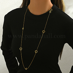 Длинные ожерелья из нержавеющей стали в форме сердца для женщин&nbsp;DN5562