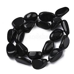 Натуральный черный камень бисер нитей&nbsp;G-L650-D01-01