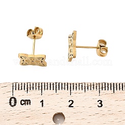 Серьги-гвоздики из нержавеющей стали 304&nbsp;EJEW-M098-01A-G