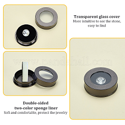 Коробки для демонстрации драгоценных камней из сплава&nbsp;CON-WH0092-88A-B