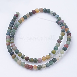 Природного индийского агата шарик нити&nbsp;G-G735-01F-4mm