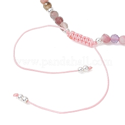 Браслеты из натуральных разноцветных турмалинов и гальванически покрытых немагнитных синтетических гематитовых круглых бусин&nbsp;BJEW-JB13434-01