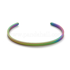 Ионное покрытие (ip) 304 нержавеющая сталь манжеты браслеты для женщин&nbsp;BJEW-K173-02MC