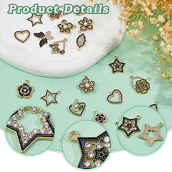 48шт 12 стиля подвески из сплава с эмалью&nbsp;FIND-DC0007-80