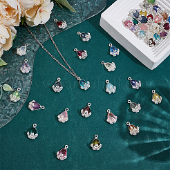 Цинковый сплав с подвесками из кубического циркония&nbsp;FIND-HY0003-98S