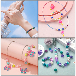 200 шт. окрашенные распылением акриловые европейские бусины&nbsp;SACR-PA0001-13