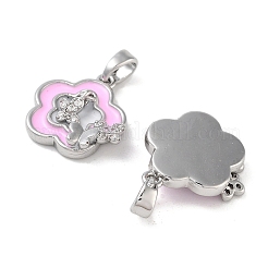 Латунные микропаве прозрачные подвески с фианитом&nbsp;KK-B102-13P