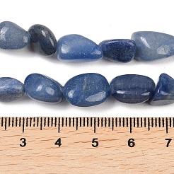 Природные голубые авантюрин бисером пряди&nbsp;G-K395-B03-02