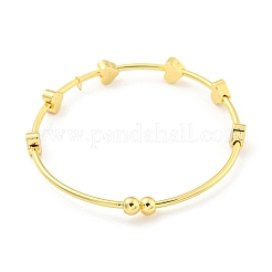 Женские латунные браслеты в форме сердца&nbsp;BJEW-Z062-16G