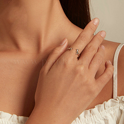 Колбаса собака 925 стерлингового серебра регулируемые манжеты кольца для женщин&nbsp;FS-WG21B5B-01