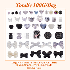 Непрозрачные и прозрачные акриловые бусины&nbsp;MACR-TA0001-48