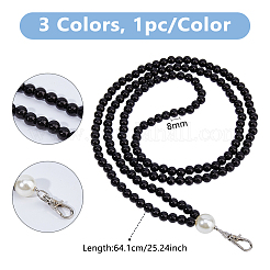 3 шт. вспомогательные детали для молнии из АБС-пластика с имитацией жемчуга&nbsp;HJEW-DC00127