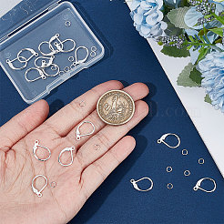 20 шт. 2-х стильная фурнитура для сережек с застежкой-рычагом из латуни с петлей&nbsp;DIY-BBC0001-02S