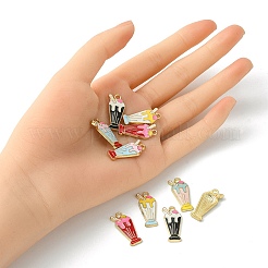 10шт 5 цвета сплава эмалевые подвески&nbsp;ENAM-YW0003-28