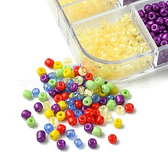 Стеклянные круглые бусины разных стилей&nbsp;SEED-FS0001-17