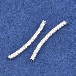 Латунные текстурированные изогнутые трубчатые бусины&nbsp;KK-H250-01B-S