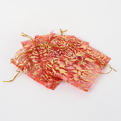 Розы из органзы мешки печатается&nbsp;X-OP-R021-7x9-06