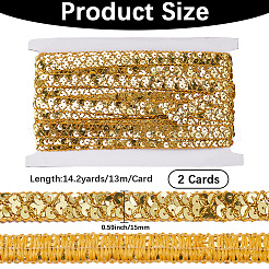 2 шт. бусины-пайетки из пластика и полиэстера&nbsp;OCOR-CY0002-11C