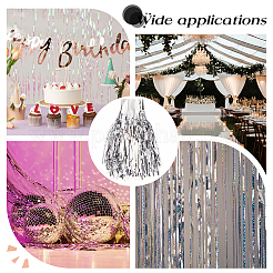 Шторы с бахромой из пластиковой фольги&nbsp;DIY-WH0028-106B