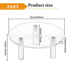 Круглые прозрачные акриловые подставки для минифигурок&nbsp;ODIS-WH0002-52