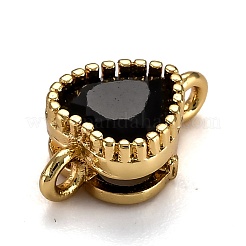 Настоящие 18k позолоченные латунные соединители с микропаве с кубическим цирконием&nbsp;ZIRC-L100-011G