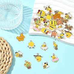 30шт 15 стиля подвески из сплава с эмалью&nbsp;ENAM-FS0003-88