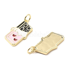 Латунь эмаль подвески&nbsp;KK-L237-013G