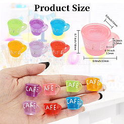 21шт 7 цвета прозрачные подвески из смолы&nbsp;RESI-GL0001-09